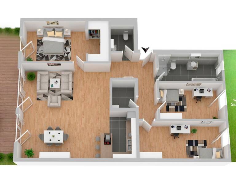 Wohnung zum Kauf - Neubau 493.000 € 4 Zimmer 139 m²<br/>Wohnfläche Steimker Promenade 1A Reislingen Wolfsburg 38446