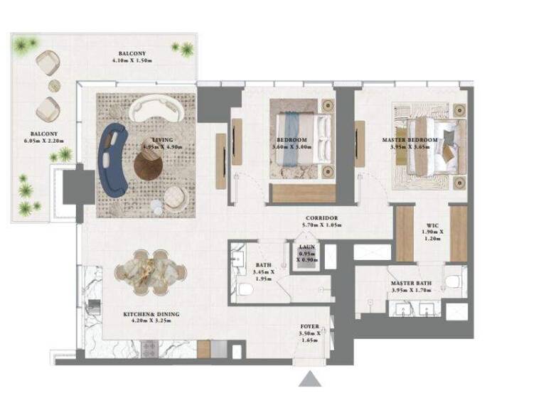 Wohnung zum Kauf - Erstbezug provisionsfrei 763.480 € 3 Zimmer 135 m² Dubai