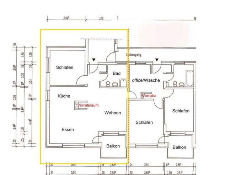 Wohnung zum Kauf provisionsfrei 279.000 € 2,5 Zimmer 61 m² 2. Geschoss am Wald 67b Benrath Düsseldorf 40597