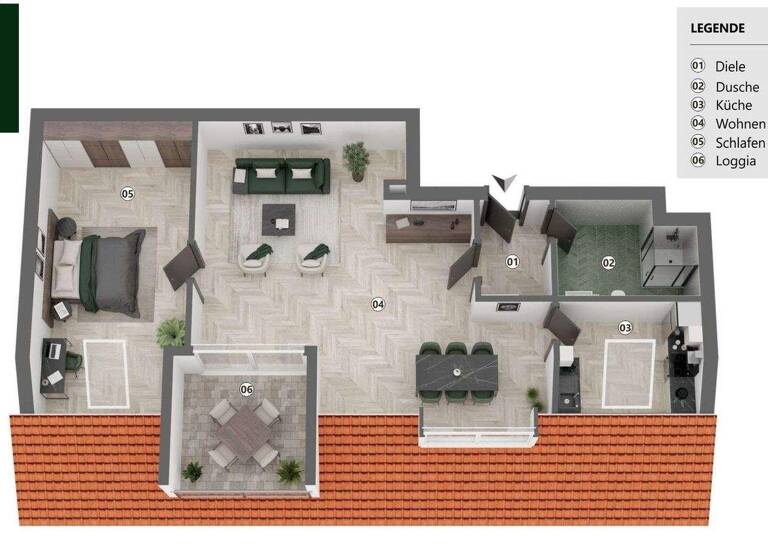 Wohnung zum Kauf 185.000 € 2 Zimmer 50,3 m² 2. Geschoss Heuchelhof Würzburg 97084