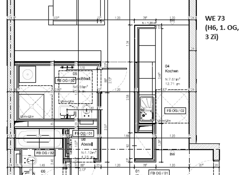 Wohnung zur Miete 1.065 € 3 Zimmer 90,4 m² 1. Geschoss Herzogin-Cecilie-Allee 4b Handelshäfen Bremen 28217