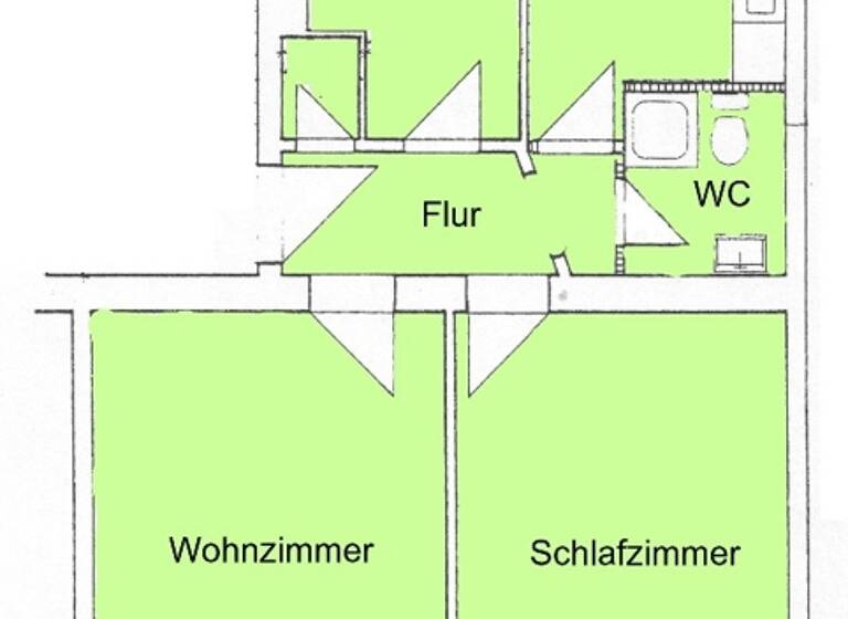 Wohnung zur Miete 545 € 3 Zimmer 67,7 m² 2. Geschoss Franz-Ziegler-Str. 26 Neustadt Brandenburg an der Havel 14776