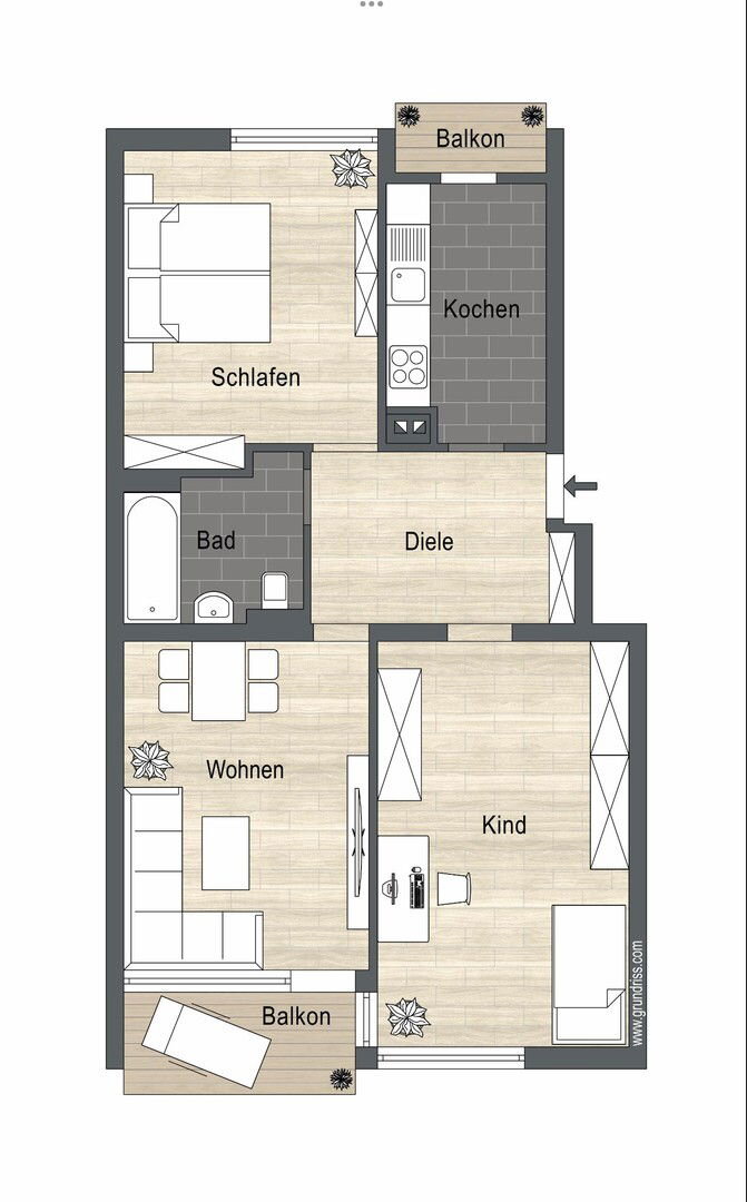 Wohnung zum Kauf provisionsfrei 325.000 € 3 Zimmer 74 m²<br/>Wohnfläche 4.<br/>Geschoss Ludwigsfeld Nürnberg 90478