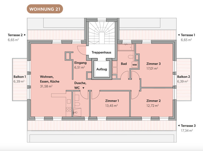 Penthouse zur Miete 2.950 € 4 Zimmer 118,2 m²<br/>Wohnfläche 4.<br/>Geschoss August-Bebel-Ring 8 Ledermuseum Offenbach 63067