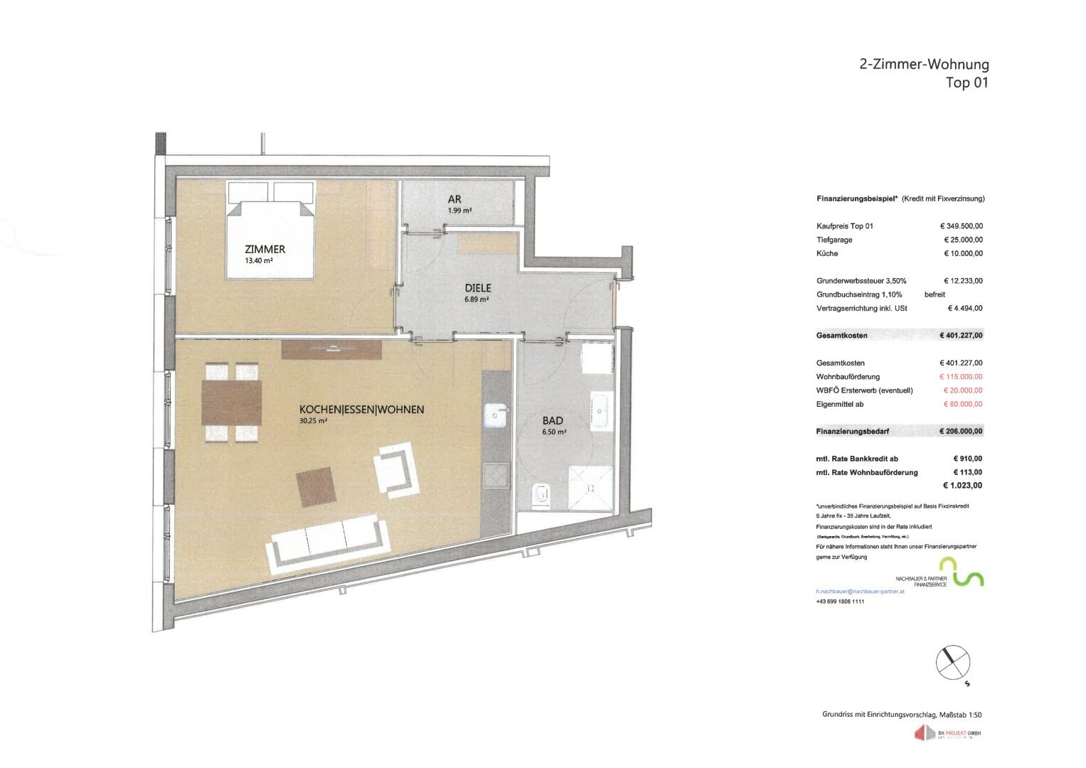 Wohnung zum Kauf 374.500 € 2 Zimmer 58 m²<br/>Wohnfläche EG<br/>Geschoss Dornbirn 6850