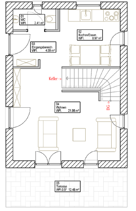 Einfamilienhaus zum Kauf 369.000 € 3 Zimmer 80,7 m²<br/>Wohnfläche 217 m²<br/>Grundstück Hörmannsdorf Weng 84187