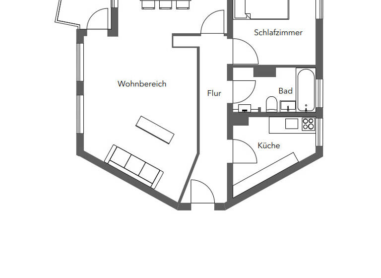 Wohnung zur Miete 750 € 2 Zimmer 68,1 m² 2. Geschoss frei ab 01.05.2026 Riensberg Bremen 28213