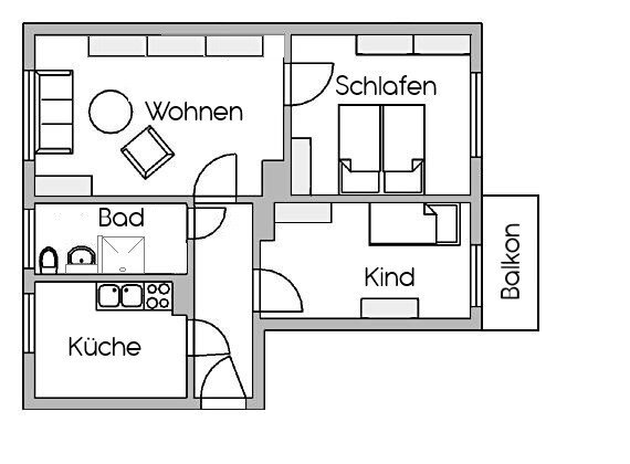 Wohnung zur Miete 445 € 3 Zimmer 60,8 m²<br/>Wohnfläche 1.<br/>Geschoss Schönfelder Straße 17 Radeberg Radeberg 01454