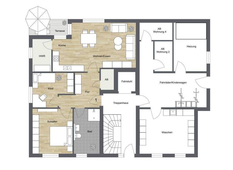 Wohnung zum Kauf - Erstbezug 342.000 € 3 Zimmer 83,7 m² 1. Geschoss frei ab 01.05.2026 Asemissen Leopoldshöhe 33818