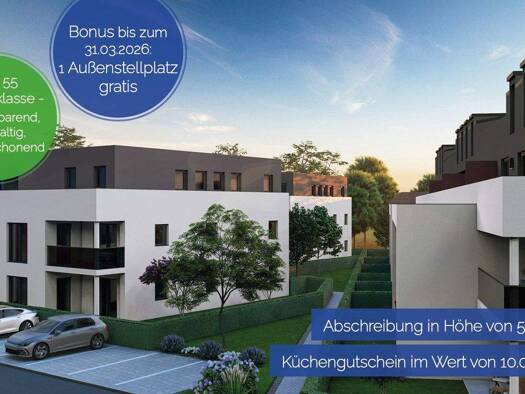Terrassenwohnung zum Kauf - Erstbezug provisionsfrei 667.500 € 3 Zimmer 108,5 m² EG Trostberger Straße 34 Mühldorf Mühldorf a.Inn 84453
