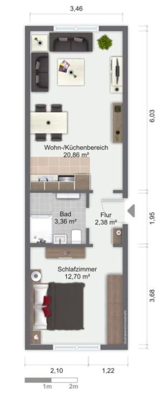 Wohnung zur Miete 243 € 1 Zimmer 39,5 m²<br/>Wohnfläche EG<br/>Geschoss Gersdorfstr. 18 Königshufen Görlitz 02828