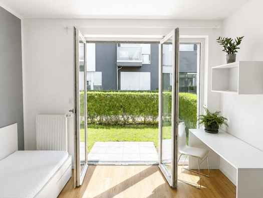 Terrassenwohnung zur Miete 569 € 1 Zimmer 24,3 m² EG frei ab sofort Stahnsdorfer Straße 79 Babelsberg Süd Potsdam 14482