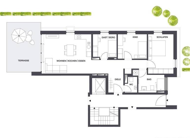 Wohnung zum Kauf 549.000 € 3,5 Zimmer 93 m² Traunreut 83301
