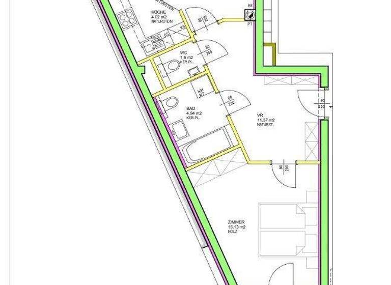 Wohnung zum Kauf 299.000 € 2 Zimmer 66,4 m² EG Zöchbauerstraße Wien 1160
