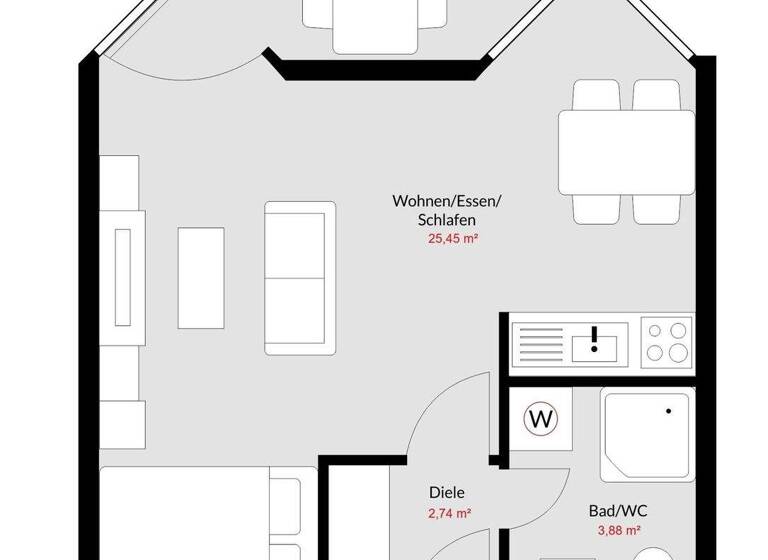Studio zum Kauf 215.000 € 1 Zimmer 34,6 m² 2. Geschoss Lohhof Unterschleißheim 85716