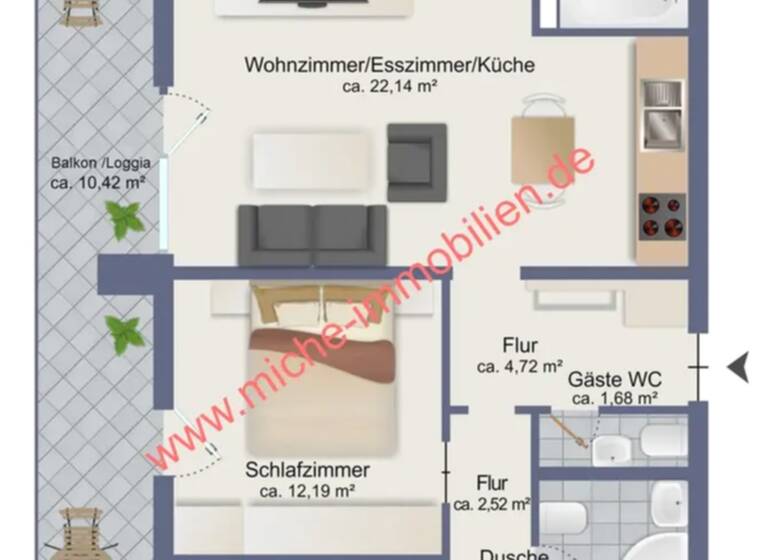 Wohnung zur Miete 700 € 2 Zimmer 85 m² Geschoss 1/2 Kurhausstraße 18 Bad Harzburg 38667