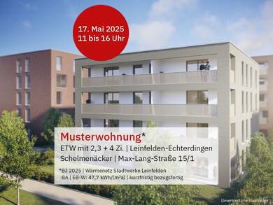 Wohnung zum Kauf provisionsfrei 488.000 € 3 Zimmer 80,6 m² 1. Geschoss Schelmenäcker 0 Leinfelden Leinfelden-Echterdingen 70771