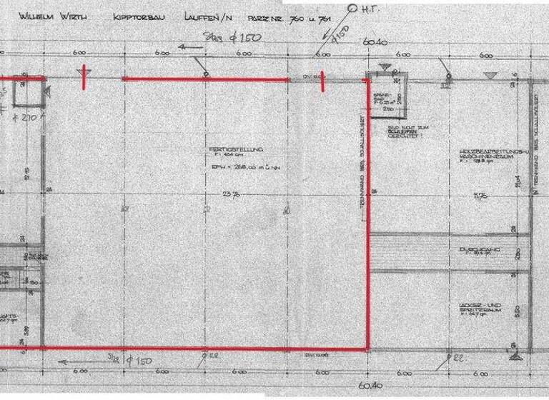 Produktionshalle zur Miete 5 € 597,8 m² Lagerfläche Schozach Ilsfeld 74360