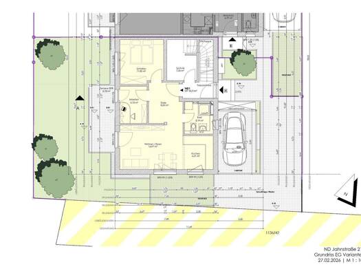 Terrassenwohnung zum Kauf provisionsfrei 356.000 € 2,5 Zimmer 58,5 m² EG frei ab sofort Jahnstraße 21a Neuburg Neuburg an der Donau 86633