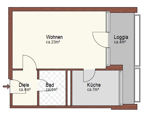 Wohnung zur Miete 484 € 1 Zimmer 41,7 m²<br/>Wohnfläche 11.<br/>Geschoss 01.02.2025<br/>Verfügbarkeit Imbuschstraße 10 Langwasser - Südost Nürnberg 90473