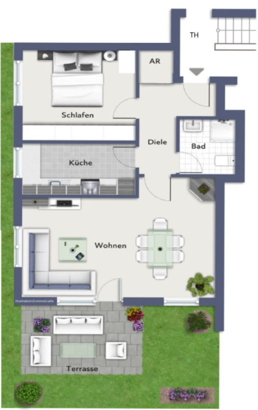 Wohnung zur Miete 650 € 2,5 Zimmer 61 m²<br/>Wohnfläche EG<br/>Geschoss ab sofort<br/>Verfügbarkeit Kirchhörde - West Dortmund 44229