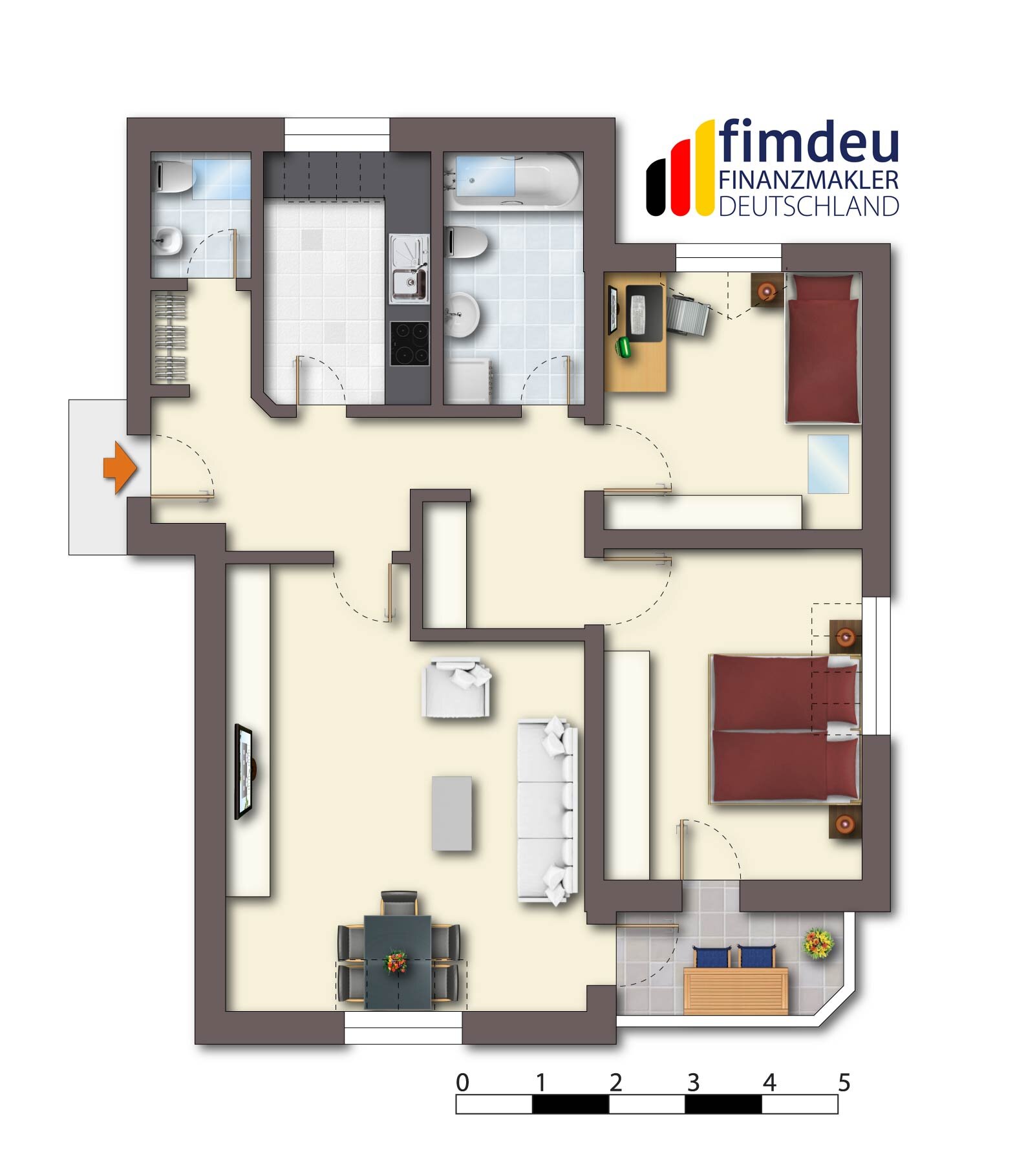 Wohnung zum Kauf 249.000 € 3 Zimmer 78,5 m²<br/>Wohnfläche 2.<br/>Geschoss Wunderburgstraße Oldenburg 26135