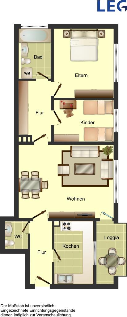 Wohnung zur Miete 392 € 3 Zimmer 74,6 m²<br/>Wohnfläche 7.<br/>Geschoss Knappenweg 6 Salchendorf Neunkirchen 57290