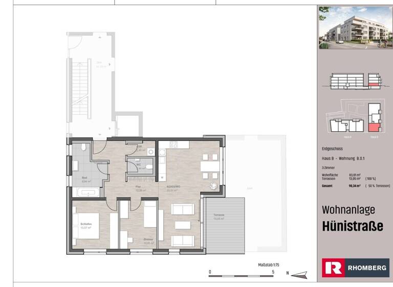 Wohnung zum Kauf 699.900 € 3 Zimmer 90,3 m²<br/>Wohnfläche Hünistraße 2-4 Friedrichshafen - Mitte 1 Friedrichshafen 88046