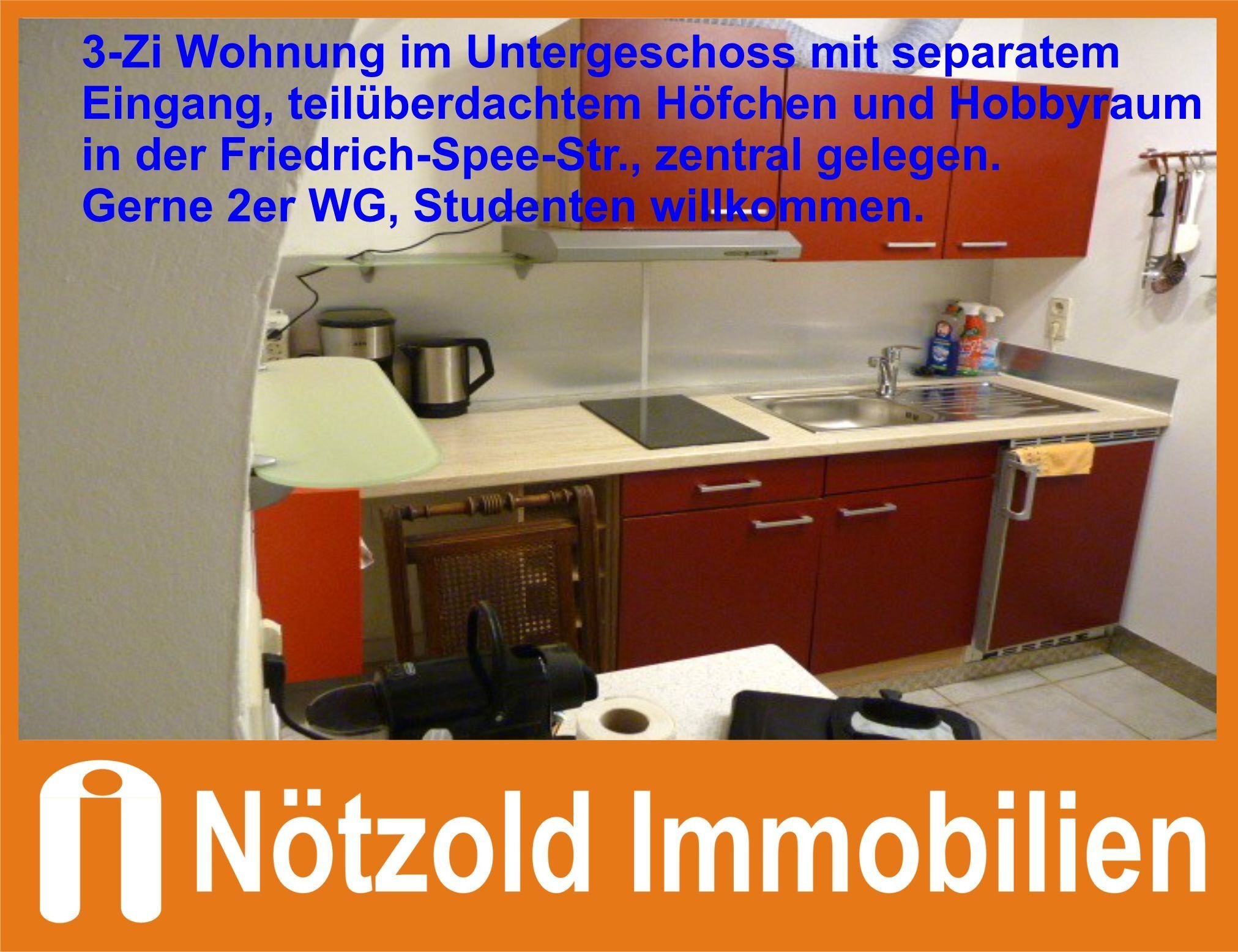 Wohnung zur Miete 985 € 3 Zimmer 85 m²<br/>Wohnfläche UG<br/>Geschoss ab sofort<br/>Verfügbarkeit Friedrich-Spee-Str. Sanderau Würzburg 97072