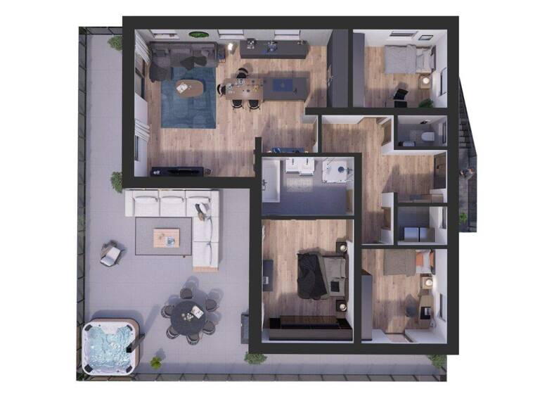 Penthouse zum Kauf - Erstbezug 599.000 € 4 Zimmer 110 m² 1. Geschoss St. Kanzian am Klopeiner See 9122