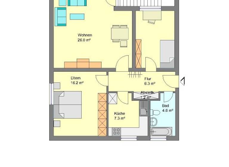 Wohnung zur Miete 709 € 3 Zimmer 75 m² 2. Geschoss Strotheide 58 Innenstadt Gütersloh 33330