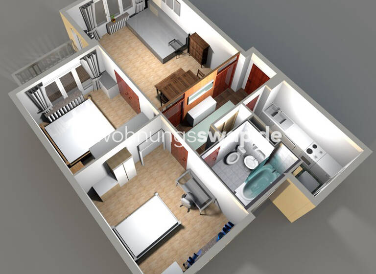 Studio zur Miete Tauschwohnung 500 € 3 Zimmer 71 m² 3. Geschoss Tempelhof Berlin 12103