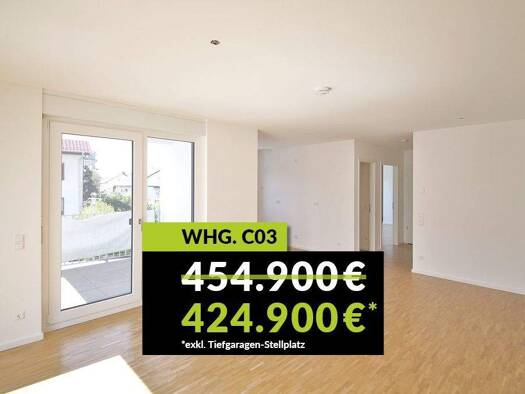 Wohnung zum Kauf provisionsfrei 424.900 € 2 Zimmer 70,6 m² Wolfartsweier Karlsruhe / Wolfartsweier 76228