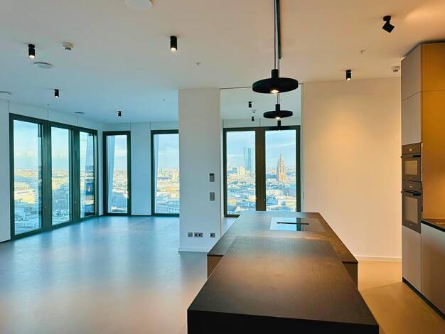 Wohnung zur Miete - Neubau 5.250 € 4 Zimmer 131,4 m² 13. Geschoss Innenstadt Frankfurt am Main 60315