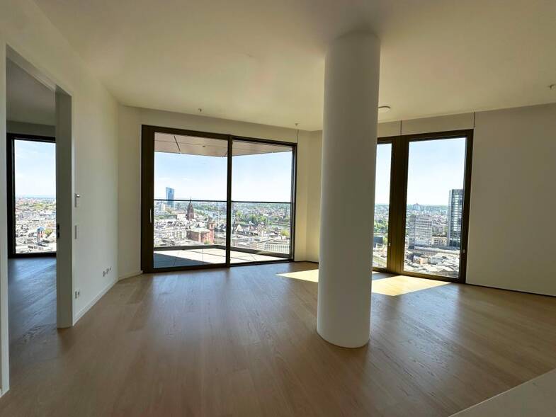 Wohnung zur Miete 3.250 € 2 Zimmer 74,2 m² 21. Geschoss Innenstadt Frankfurt am Main 60315