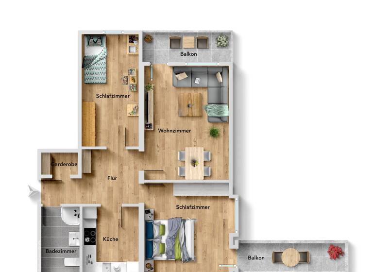 Wohnung zum Kauf 284.000 € 3 Zimmer 77 m²<br/>Wohnfläche 2.<br/>Geschoss Kaufbeuren Kaufbeuren 87600