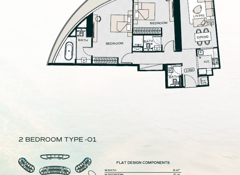 Wohnung zum Kauf provisionsfrei 858.300 € 3 Zimmer 123 m² Dubai