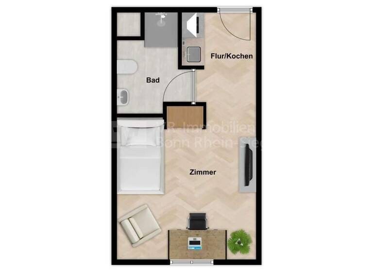Studio zum Kauf 155.000 € 1 Zimmer 20,5 m² 5. Geschoss Zollstock Köln 50969