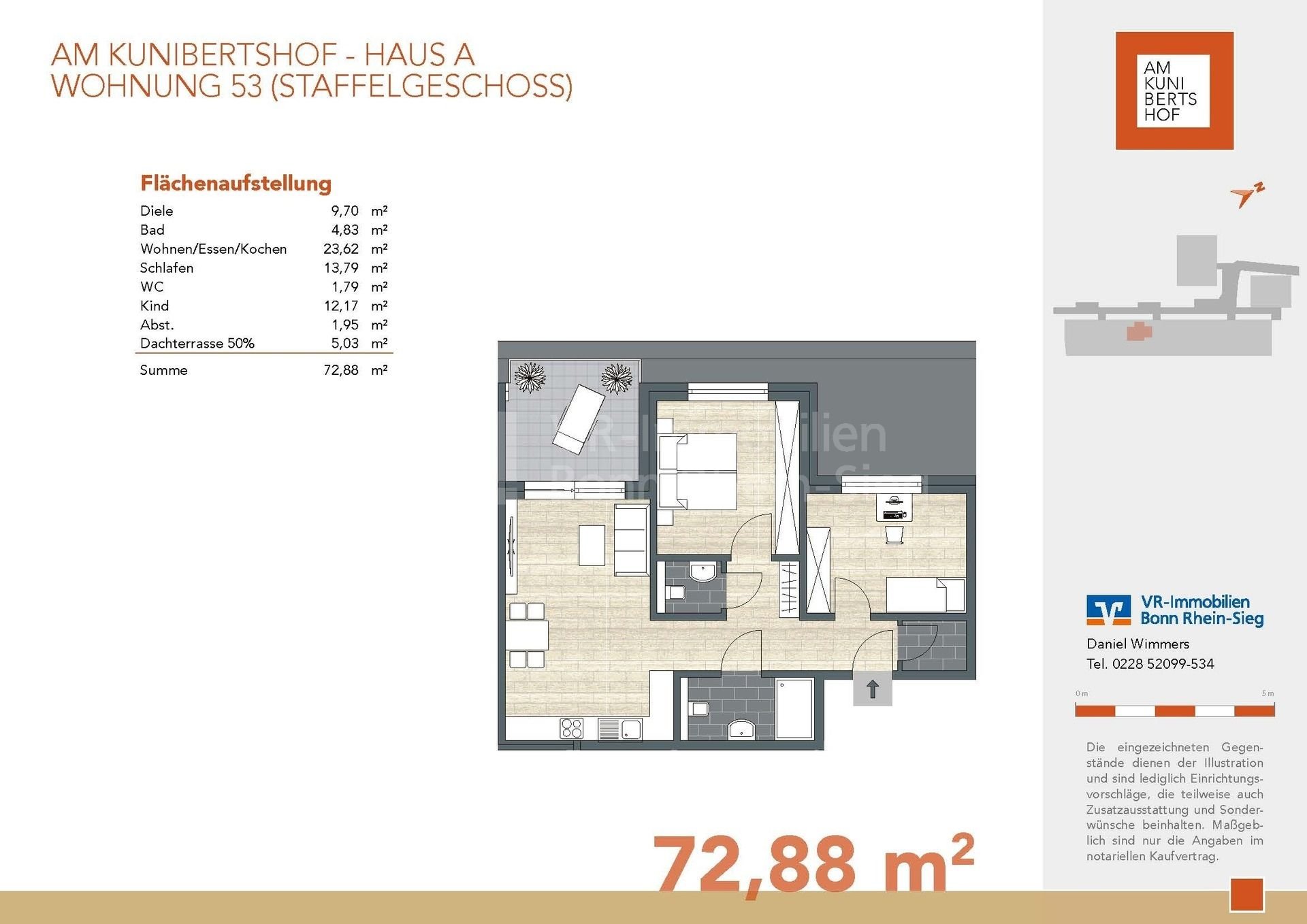 Wohnung zum Kauf provisionsfrei 390.000 € 3 Zimmer 72,9 m²<br/>Wohnfläche 3.<br/>Geschoss Witterschlick Alfter 53347