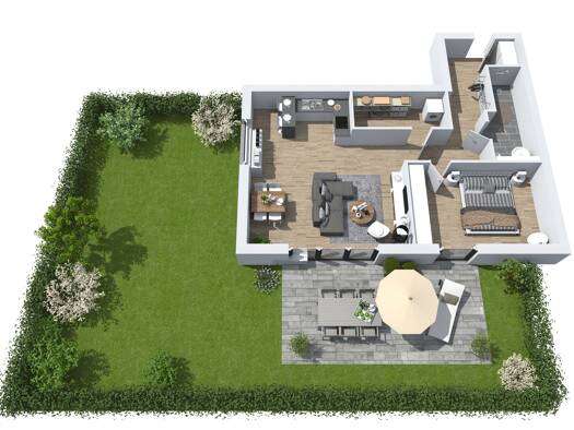 Terrassenwohnung zum Kauf - Erstbezug provisionsfrei als Kapitalanlage geeignet 359.500 € 2 Zimmer 78,5 m² Lindenstraße 58 Stadtmitte Grevenbroich 41515
