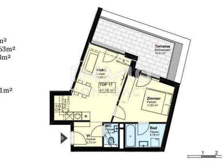 Wohnung zum Kauf - Erstbezug provisionsfrei 294.200 € 2 Zimmer 45,7 m² Wien 1220