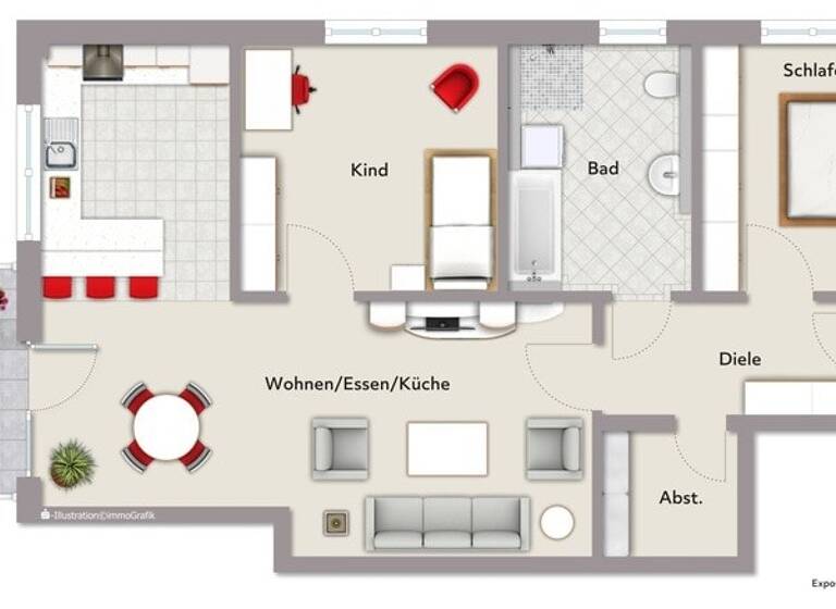 Wohnung zum Kauf provisionsfrei 375.911 € 3 Zimmer 89,5 m²<br/>Wohnfläche Neuendettelsau Neuendettelsau 91564