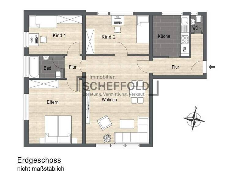 Wohnung zum Kauf 379.900 € 4 Zimmer 84,4 m² EG Mitte Ulm 89073