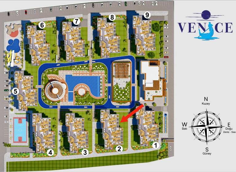 Studio zum Kauf - Erstbezug 97.000 € 1 Zimmer 45 m² 7. Geschoss Iskele 99680