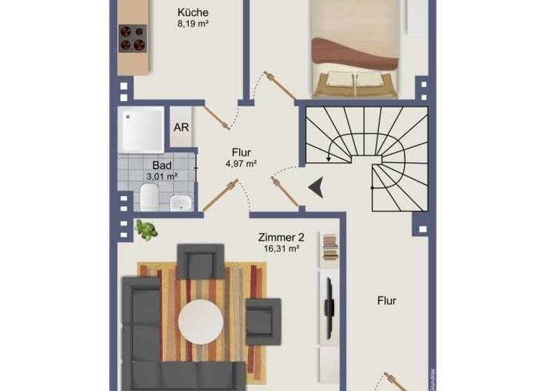 Wohnung zum Kauf provisionsfrei 126.600 € 2 Zimmer 49 m²<br/>Wohnfläche EG<br/>Geschoss Vorkampsweg 88 Lehe Bremen 28359