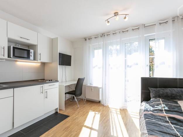 Studio zur Miete Wohnen auf Zeit 1.250 € 1 Zimmer 18 m² frei ab 01.04.2026 Berg am Laim München 81825
