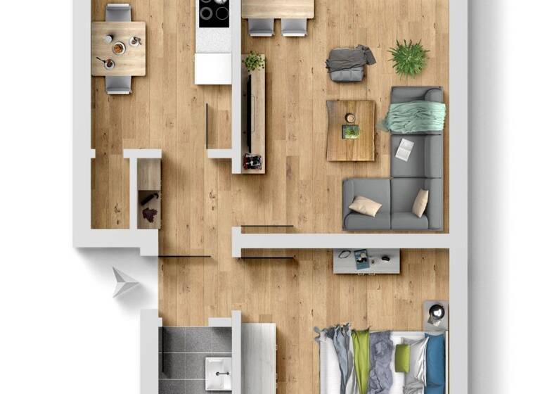 Wohnung zum Kauf 88.000 € 2 Zimmer 55 m² Langerfeld Wuppertal 42389