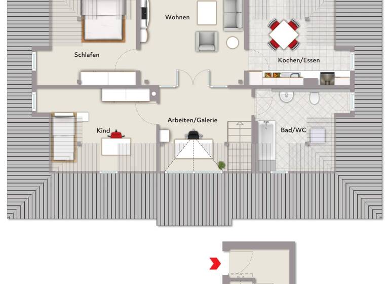 Wohnung zum Kauf 299.000 € 3 Zimmer 90 m²<br/>Wohnfläche Dachgeschoss<br/>Geschoss Laubegast Dresden 01279