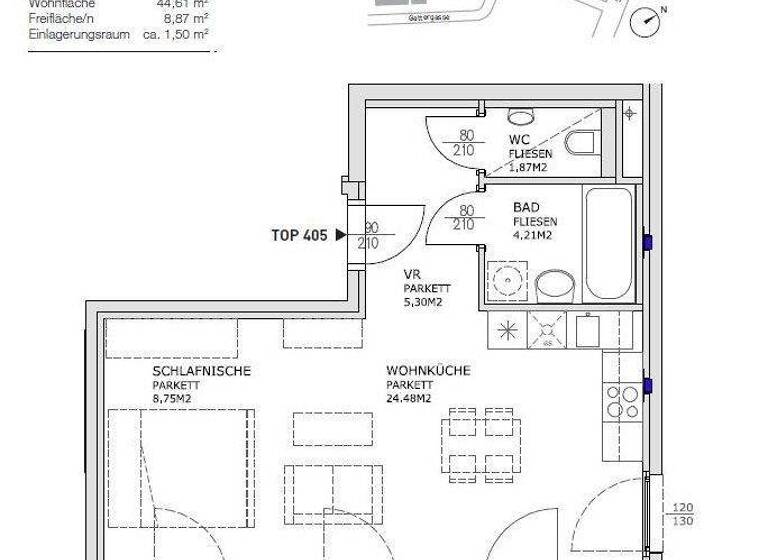 Studio zur Miete 648 € 1 Zimmer 44,6 m² 1. Geschoss Simmeringer Hauptstraße 170 Wien 1110