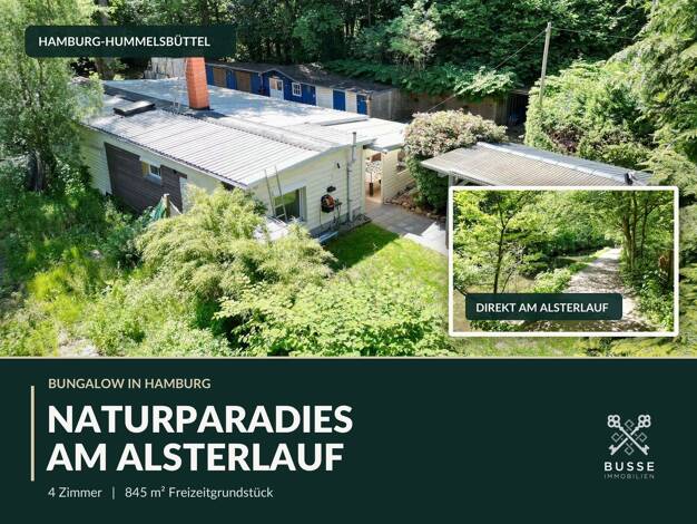 Bungalow zum Kauf 398.000 € 4 Zimmer 115 m² 845 m² Grundstück Hummelsbüttel Hamburg 22339